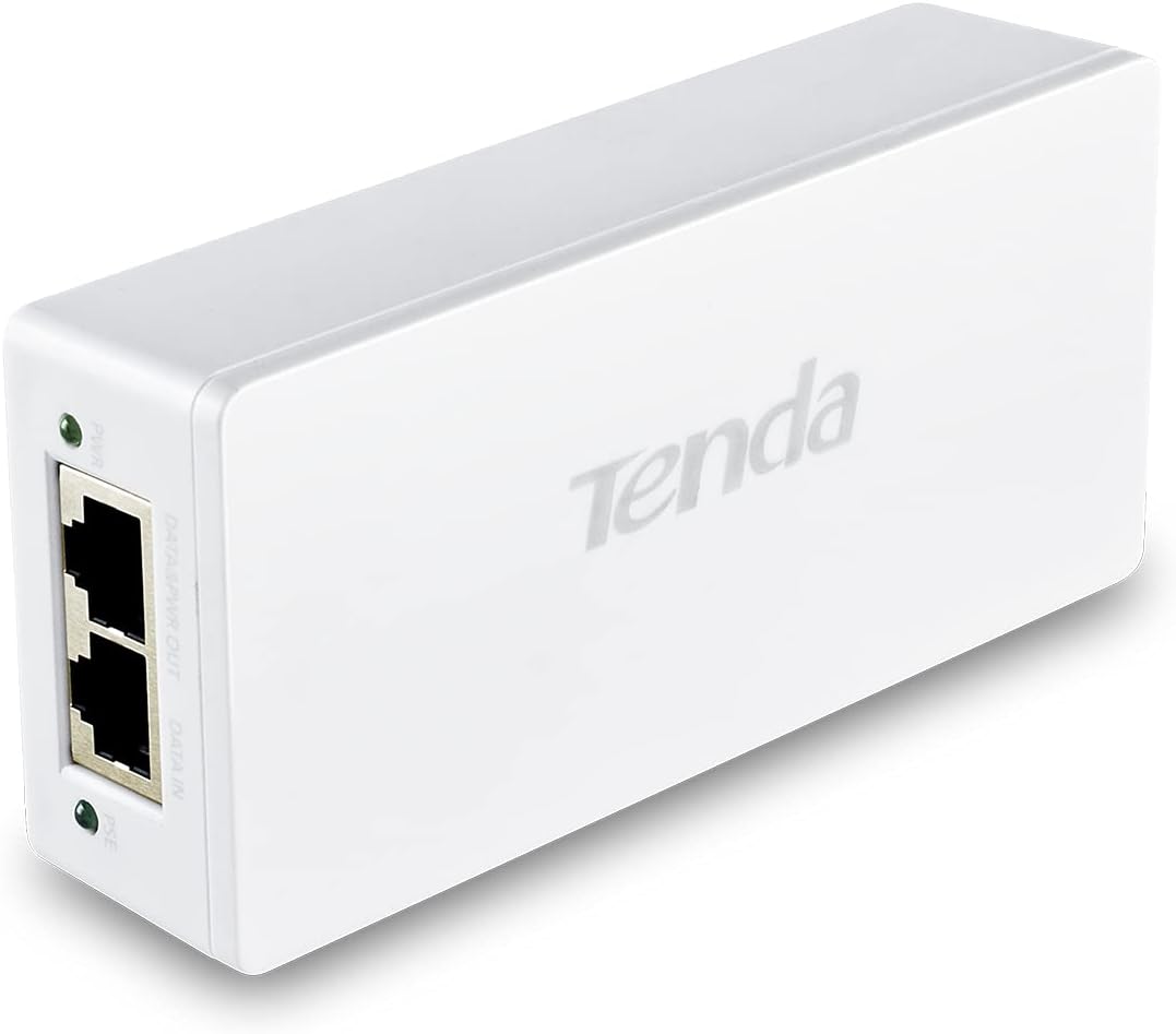 Tenda 30W Gigabit PoE Injector, IEEE 802.3at/af PoE+ Injector, PoE Adapter, Plug & Play, Distance Up to 100m (PoE30G-AT)
