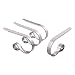 The Original MantleClip stocking holder with white Snowflakes, 4 Pack - Silver