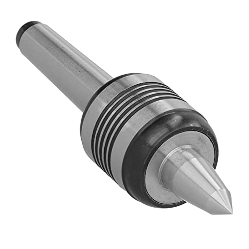 MT2-5 Slot Live Center for Woodworking Lathe, 60°Live Center Design, 40Cr Steel Body, Morse Taper MT2, 144mm Length, 39mm Outer Diameter