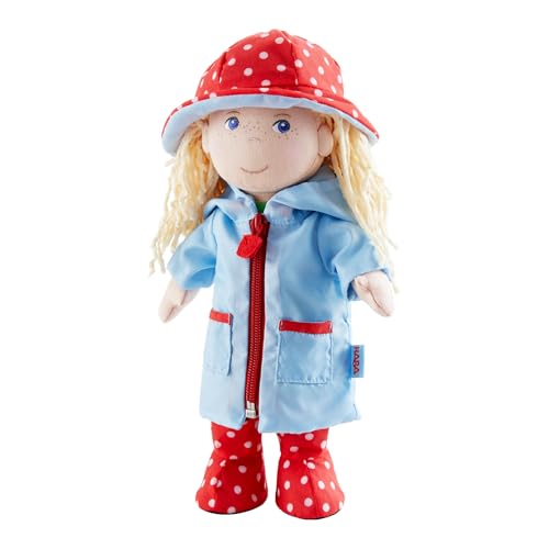 HABA Puppen-Kleiderset Regenzeit – Bekleidungsset für Puppen 30 bis 34...
