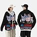 CRAYUKT All American Chick Chicken American Flag Sun Protection Hoodie Jacket Long Sleeve Athletic Shirts for Men Women Large