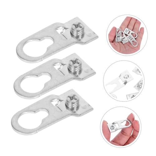 Image of POPETPOP 50pcs Picture Frame Hangers Durable Aluminum Alloy Hooks for Secure Wall Mounting Lightweight Picture Hanging Hardware for Frames Mirrors and Embroidery