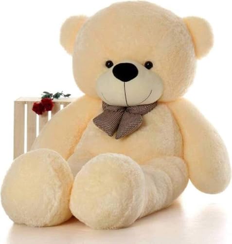 Image of JAI SHREE Soft Plush Teddy Bear for Kids & Girls | Cute Hugable Stuffed Toy with Bow for Birthday, Anniversary & Valentine's Dayt (Cream, 2 Feet)