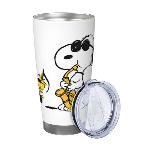 マグカップ スヌーピー(1) コーヒーカップ コンビニカップ 保冷 保温 タンブラー ステンレス製 大容量 真空断熱マグ 蓋付き 持ち運び 直接ドリップ 車用 600ml Straw Three-piece Set