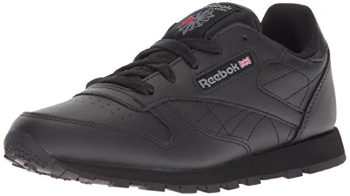 Reebok Little Kid Classic Leather Sneaker,Black,2 M US Little Kid