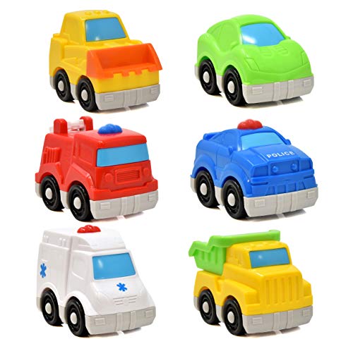 Number 1 In Gadgets T6410 Mini Toy Vehicles For Toddlers, 6 Pack Dump Truck Car Fire Truck Construction Police Ambulance Plastic Cars Play Kit Set thumb #4