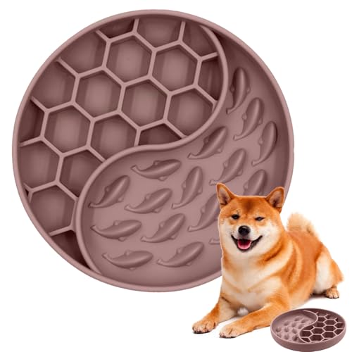 Cuenco para perros para comer lentamente, dispensador juguetón antiasfixia | Pequeño cuenco de comedor lento para perros, para gatos, pequeños medianos grandes adultos mayores y casero