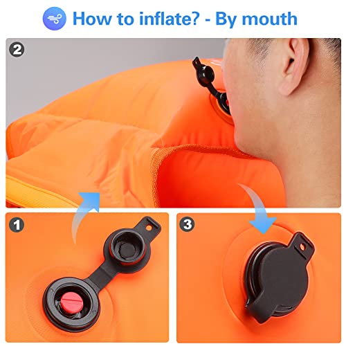 ProCase Bolsa seca para boia de natação de 35L, mochila flutuante à prova d'água com alça de ombro