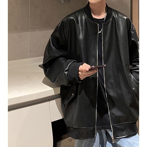 Chaqueta Bomber de cuero para hombre Talle XL miniatura 5