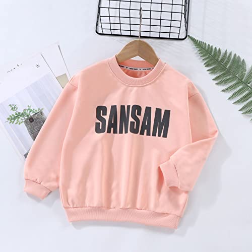 Little Boys Girls Pullover Sweatshirt Crewneck Toddler Kids Baby Long Sleeve Letter Print Shirt Fall Winter Outfit2