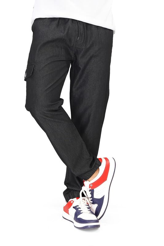 Image of Boys Cotton Basic Cargo Jogger Pants - Slim Fit - Available in L and XL