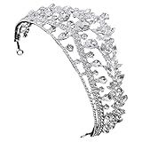 MUCKLILY Tiara de Novia con Pedrería para Boda y Fiesta Diadema Ligera y Duradera Accesorio Elegante para Mujer y Niñas