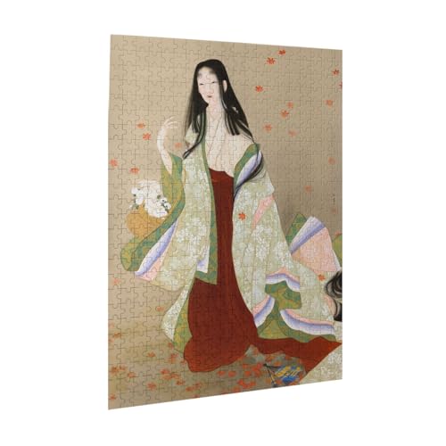 上村松園 花がたみ パズル 500ピース ジグソーパズル 木製 リラックス 気分転換 壁飾り 絵画 ギフト お誕生日プレゼント 初心者向け 52*38cm