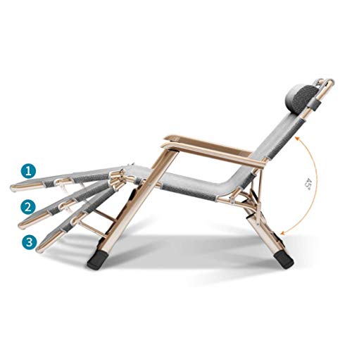 Chaise robuste de jardin pliable et inclinable extra large