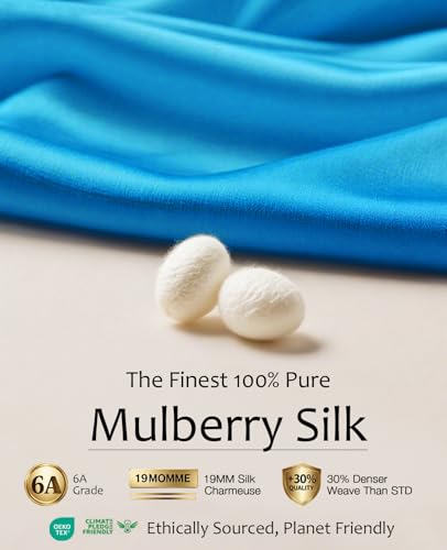 Image of MANSPHIL 100% Real Mulberry Silk Pocket Square for Men, 11x11 Inch Solid Handkerchiefs, Multi Colors