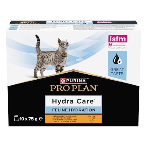 PURINA® PRO PLAN® Hydra Care™ Alimento complementare aromatizzato al pollo per mantenere l'idratazione dei Gatti Adulti Bustina da 10x75g