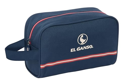 Safta EL Ganso Classic - Neceser Escolar Infantil con Asa, Neceser Infantil, Fácil Limpieza, Cómodo y Versátil, Calidad y Resistencia, 24x10x15 cm, Color Azul Marino