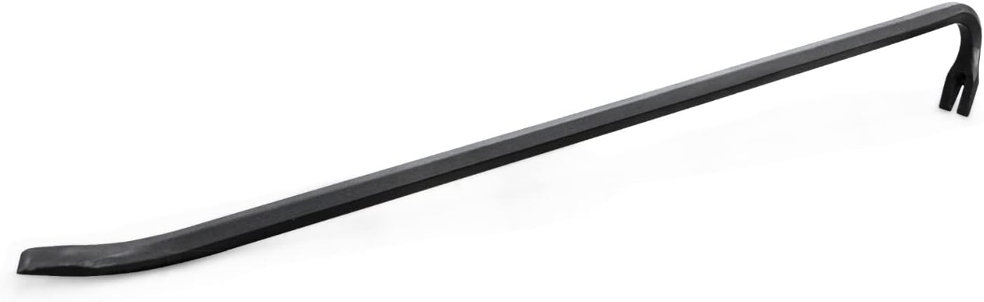 Olympia Tools 30" Wrecking Bar, Heavy Duty Pry Bar with Beveled Chisel End and Forged Carbon Steel for Prying, Lifting and Pulling Nails