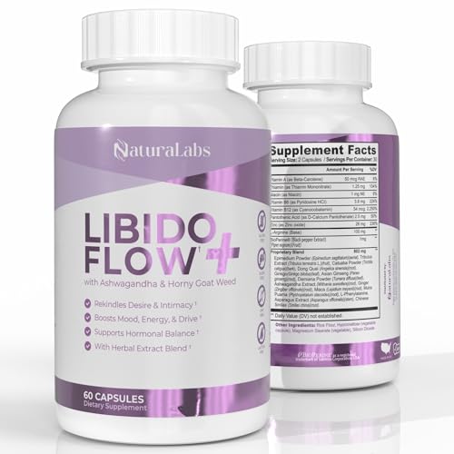 NATURALABS Female Libido Booster for Women - Maca Root Capsules for Women Over 40 with Fenugreek, Ashwagandha, Zinc, L-Arginine - Libido, Drive, Energy, Mood Enhancer for Her - Fast Acting, 60 ct