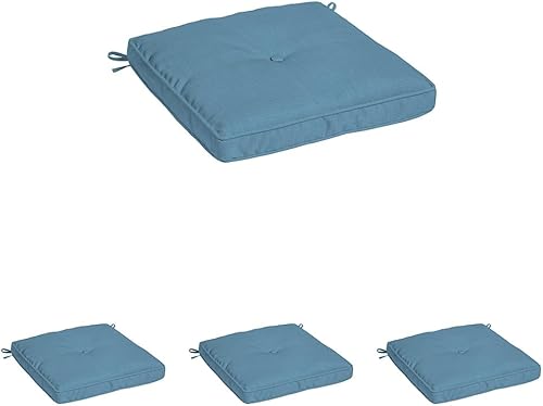 Miniatura 10 de Arden Selections PolyFill - Cojín de asiento para exteriores, 20 x 20, textura azul francés