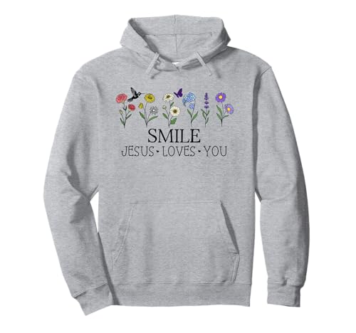 Smile Jesus Loves You Shirt,Christian Faith God Bible Verse Sudadera con Capucha