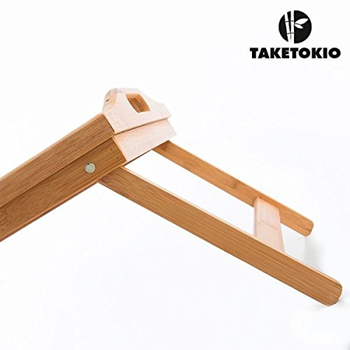 Lot DE 2 - Plateau sur Pied Petit Déjeuner au Lit Bambou