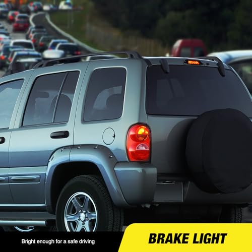 Image of Nilight Third Brake Light Tail High Mount 3rd Stop Lights Smoked Lens Compatible with Jeep Liberty 2002 2003 2004 2005 2006 2007 Van SUV Rear Center Cab Lamp