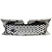 HECASA Front Grille+Air Side Vents Compatible with 2010-2013 Land Rover Range Rover Sport L320 Black and Silver Grill Assembly Replacement