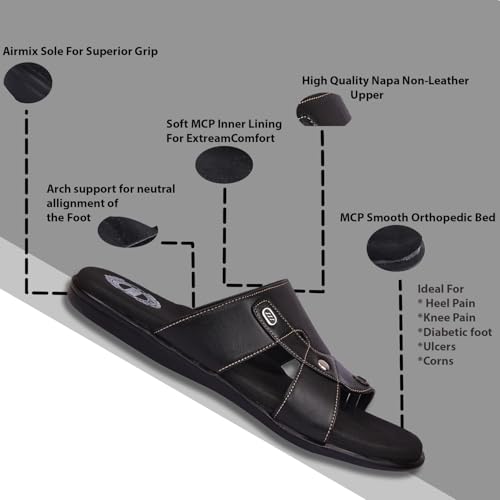 Image of DR PLUS Men's Healthcare, Diabetic, and Orthopedic MCR /MCP Footwear /Sandals /Slipper /Chappal