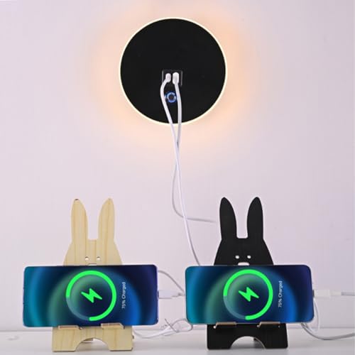 Luz de pared con puerto USB de carga y toma de corriente para dormitorio 4