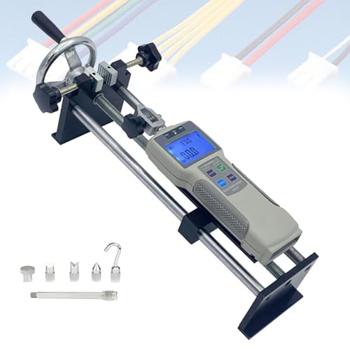 Zowdrix Digital Force Gauge Test Stand Kit, Handwheel Controlled, 230mm Max Travel, Includes Clamp for Push/Pull Force Measurement ZP-1000N