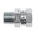Brennan Industries 1404-06-06-R.055 Steel Straight Adapter, Restricted, 3/8"-18 Male NPTF x 3/8"-18 Female NPSM Thread