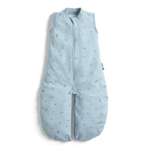 Image of ergoPouch Sleep Suit Bag 1.0 TOG - Baby Sleep Sack & Wearable Blanket, 2-in-1 Convertible Sack to Suit with Legs for Safe Movement, Regulates Temperature Overnight, Unisex (4-6 Years, Dragonflies)