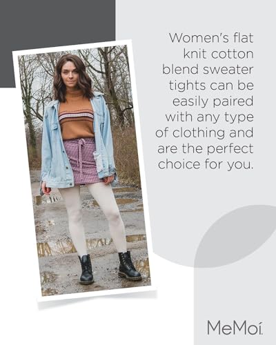 Image of MeMoi Queen Size Extra Wide Flat Knit Sweater Tights