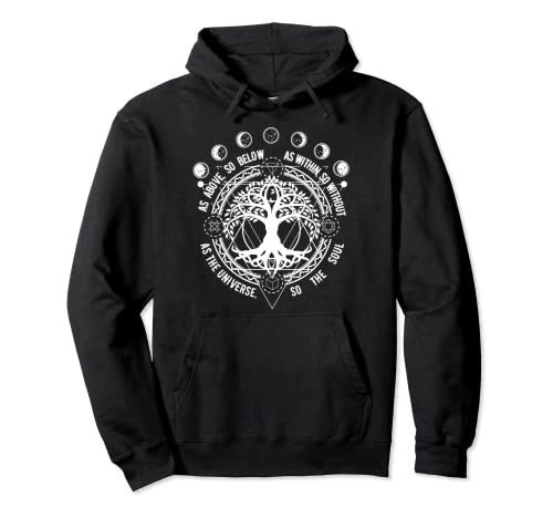 Yggdrasil Moon phases blackcraft - Camiseta Sudadera con Capucha