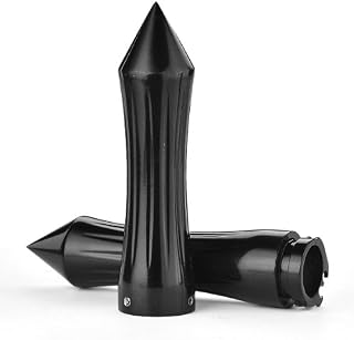 Spiked Black Motorcycle 1" Handlebar Hand Grips w/Throttle for Harley Honda Kawasaki Suzuki Yamaha Custom Bike
