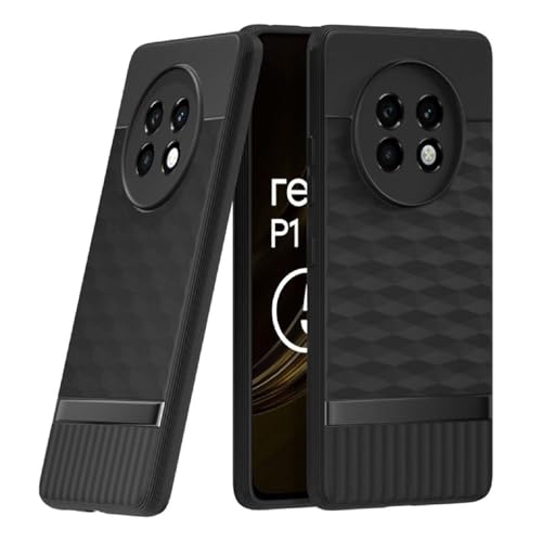 Image of Shockproof Case for Realme 13 Plus 5G / P1 Speed 5G | Full Camera Protection | TPU Flexible Back Cover for Realme 13 Plus 5G / P1 Speed 5G (Matte Black)