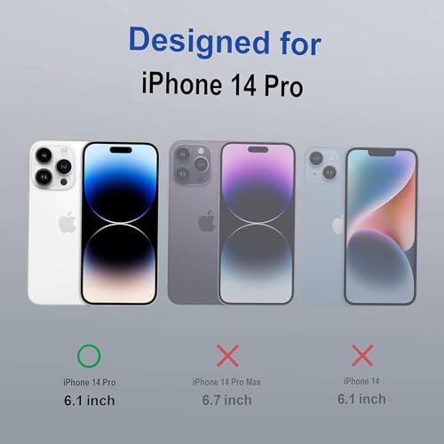 Image of AIBEX Clear Mag-Saf Case for iPhone 14 Pro | Strong Magnetic Lock, Anti-Yellowing Transparent Back Cover | Military-Grade Drop Protection | Slim Lightweight Cover with Camera Guard - Grey