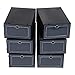 Produktbild Kamenda 6 Stück transparente Schuh-Box Flip Design Kunststoff Aufbewahrungsbox Organizer staubdicht durchsichtig Kunststoff Schuh-Aufbewahrungsboxen für Zuhause, schwarz