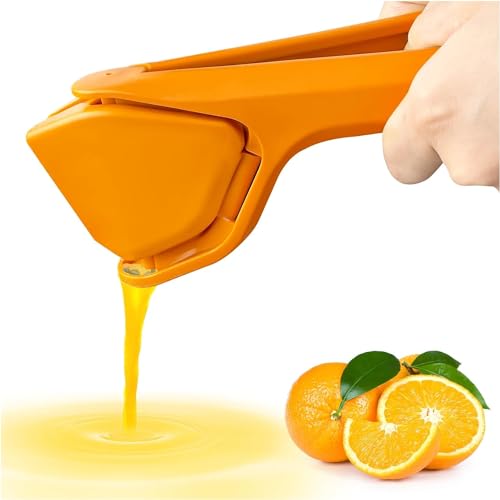 Image of WOODONICK Lemon Squeezer Citrus Juicer Citrus Squeezer That Folds Flat For Space-Saving Storage, Manual Lime squeezer Lemon Juicer Enhanced Leverage to Reduce Effort (Orange)