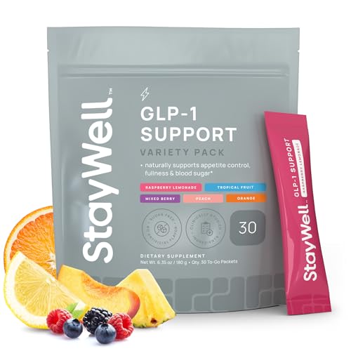 GLP-1 Supplement | Natural GLP-1 Production | GLP 1 Booster Drink Mix to Control Appetite and Cravings | Great Tasting Metabolic Support - Yerba Mate, Garcinia Cambogia, Berberine [Variety, 30ct]
