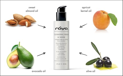 Image of Raya Facial Cleansing Balm and Mask (155) | Natural, Water-Soluble, Fluid Cleanser and Water-Proof Make-Up Remover for Combination and Dry Skin | Can Be Used as a Gentle Cleansing Mask