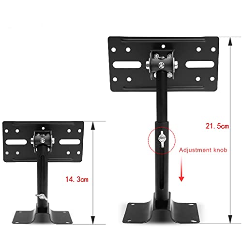 Feet Telescopic Speaker Hanger, Wall Pole Hanger, Ktv Box Bracket 1 Pair (Color : Black, Size : 14.3-21.5Cm) #TOP5