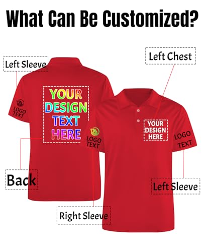 Custom Polo Shirts for Men Women Design Your Own Logo Photo Name Text Personalized Polo Shirt Customized Golf Jersey Gifts3