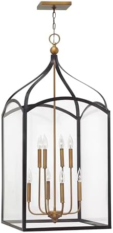 Hinkley Clarendon Transitional Eight Light Foyer, Bronze
