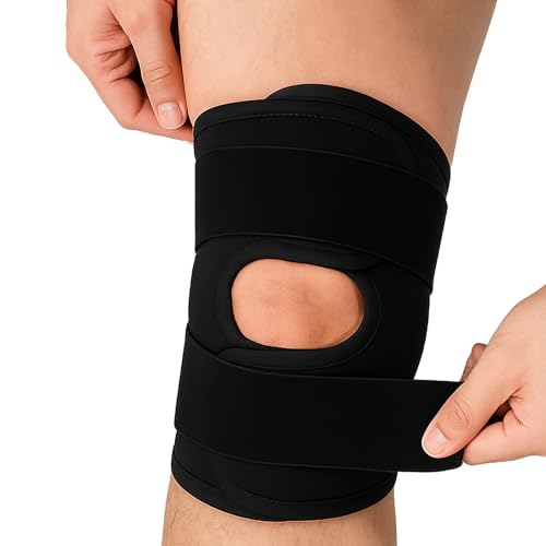 Horktrust Kniebandage Männer Damen Patella Kniebandage Meniskus Kniestütze für Meniskusriss Knieschmerzen Sport Arthritis, verstellbare Kniebandage für Rotula und Bänder