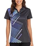 Little Beauty Women's Golf Polo T Shirts Short Sleeve Collared Lightweight Lightweight Moisture Wick
