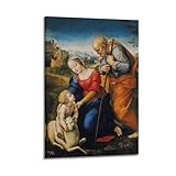 Raphael Kunstdruck auf Leinwand, Motiv: Die Heilige Familie mit einem Lamm, klassische Werke, für Wohnzimmer, Schlafzimmer, Büro, Heimdekoration, 40 x 60 cm