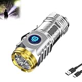 Wasserdichtes Design und robuste Konstruktion -- Das vollständig versiegelte und wasserdichte Gehäuse schützt die internen Schaltkreise, so dass die Taschenlampe auch Regen und widrigen Wetterbedingungen standhält. Das hochfeste, sturzsichere Gehäuse sorgt für Langlebigkeit und macht sie widerstandsfähig gegen Stöße, Abrieb und die Herausforderungen des täglichen Gebrauchs.