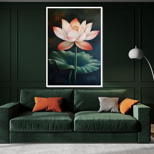 Toile fleur de lotus décoration zen inspirante pour apaiser l'esprit